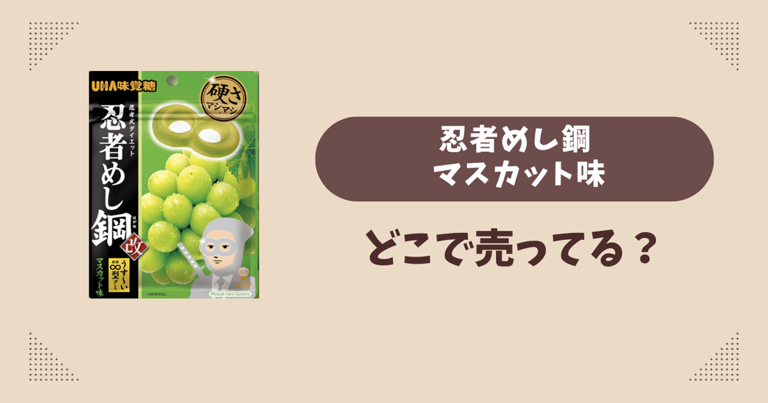 忍者めし鋼 マスカット味はどこで売ってる？コンビニ販売店まとめ！通販でも？