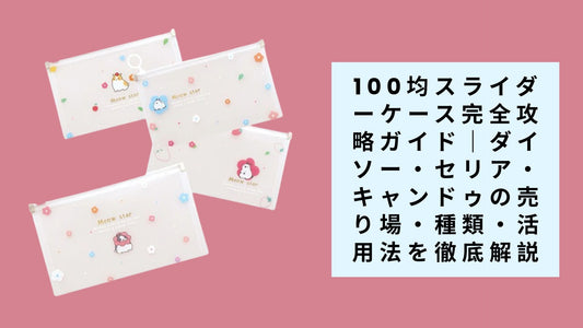 【2025年最新版】100均スライダーケース完全攻略ガイド｜ダイソー・セリア・キャンドゥの売り場・種類・活用法を徹底解説